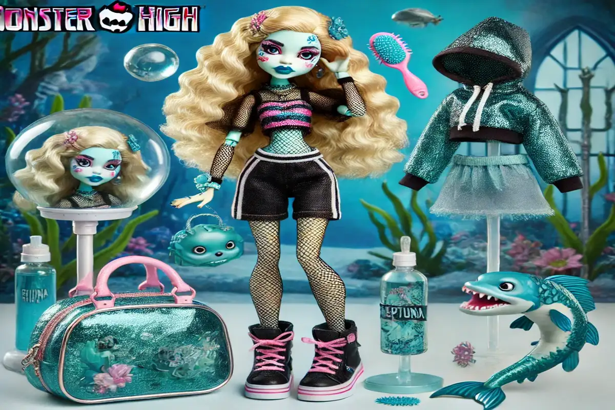 Monster high lagoona blue reproduction doll wearing original fashion