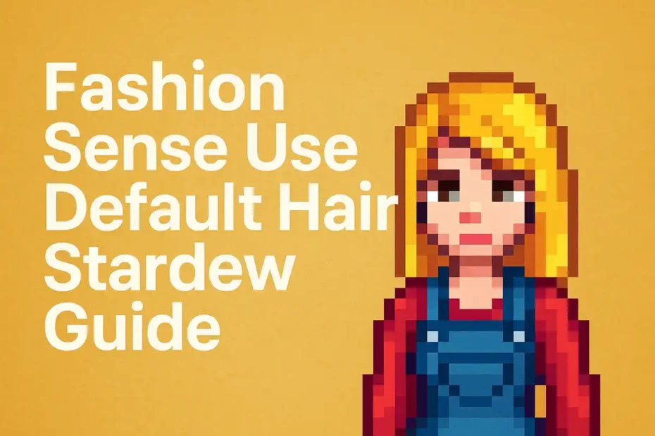 Fashion Sense Use Default Hair Stardew