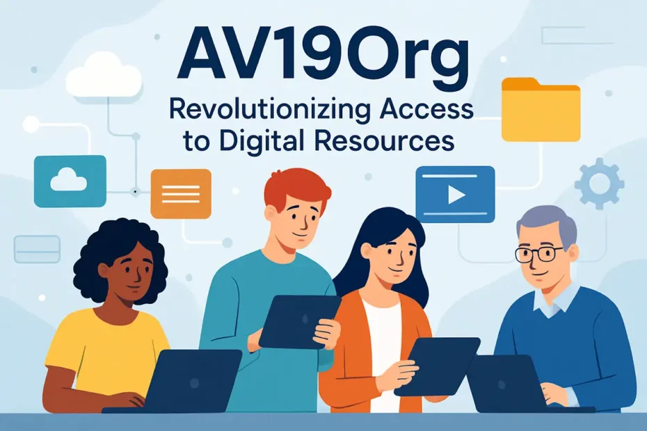 People accessing digital tools and educational resources on av19org platform.