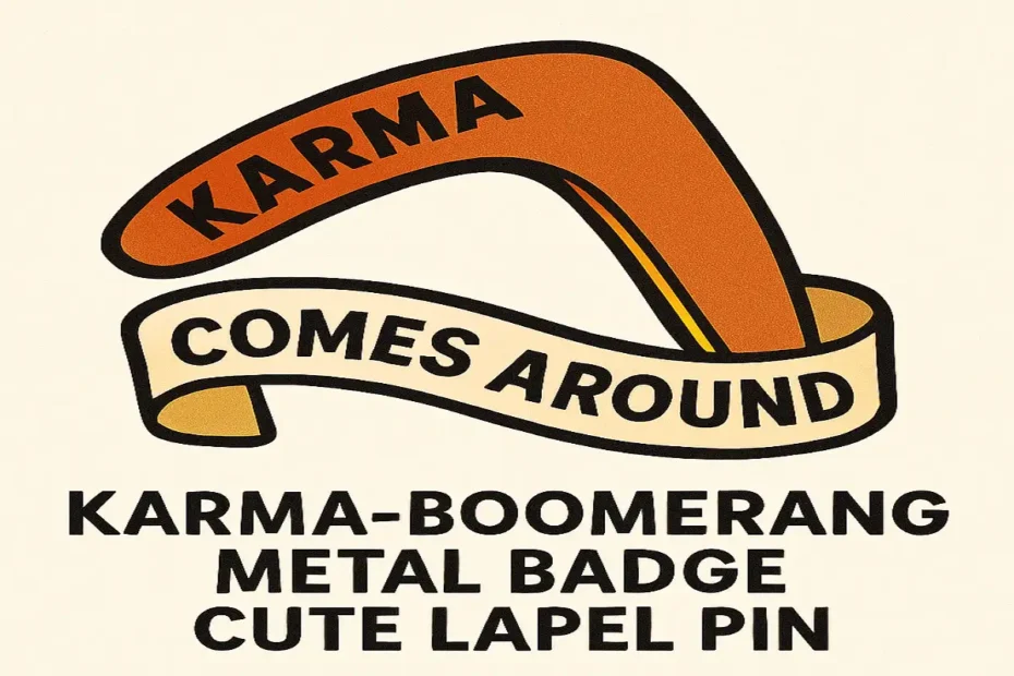 Karma-Boomerang Metal Badge Cute Lapel Pin Fashion Jewelry Gifts
