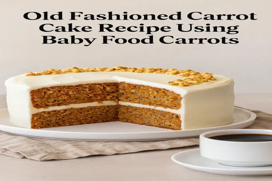 Old fashioned carrot cake with cream cheese frosting.