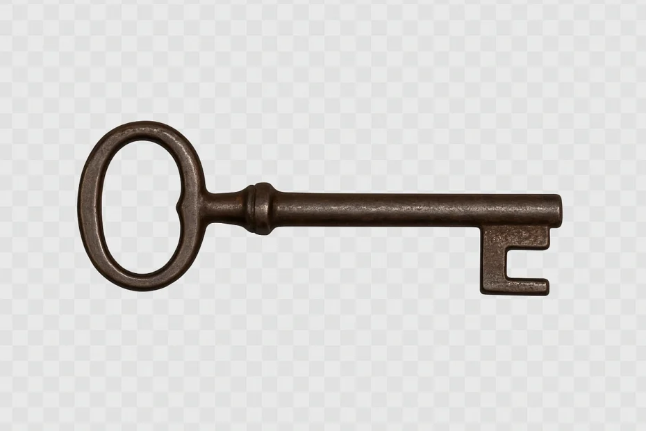 Old Fashioned Key No Background